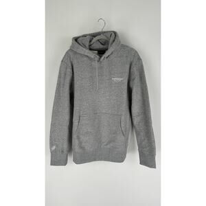 Superdry Luxury Sport Loose Hoodie Pullover Mens Large Athletic Grey Marl New